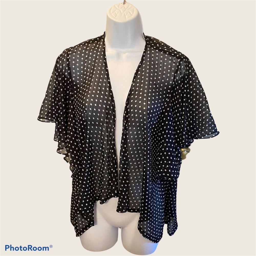 Polka dot sheer cover up